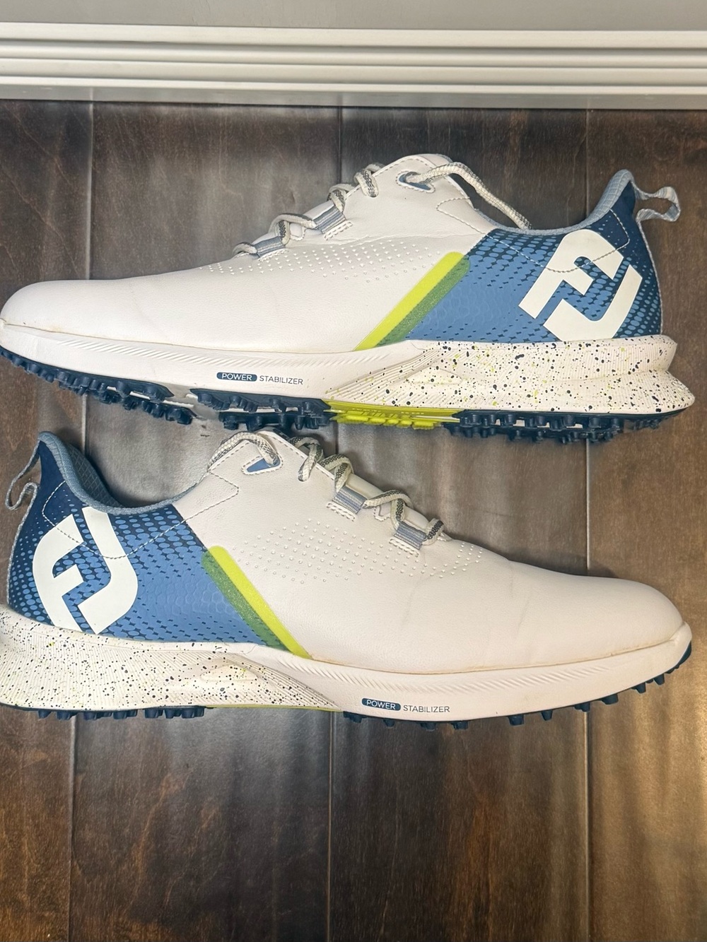 FootJoy Golf FJ Fuel Spikeless Shoes White/Blue/Green Men US 11 Regular